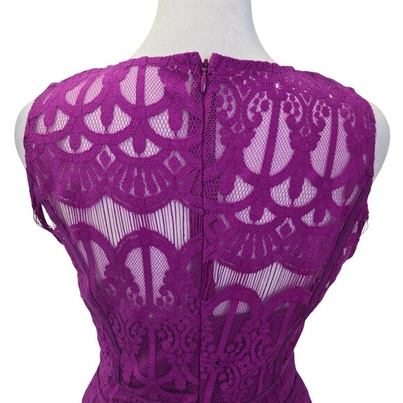 NWT Adelyn Rae Lace Overlay Fit & Flare Sleeveless Dress Size Small - Picture 5 of 7